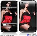 iPhone 3GS Skin - Denai Thomson Red and Black Teddy 02