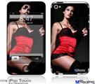 iPod Touch 4G Decal Style Vinyl Skin - Denai Thomson Red and Black Teddy 02