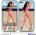 iPhone 4 Decal Style Vinyl Skin - Jaime Preston Lynch 01 Pink Bikini (DOES NOT fit newer iPhone 4S)